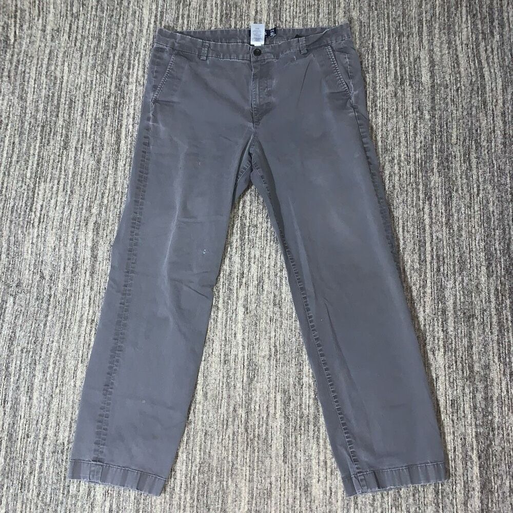 VTG‎ Chaps Mens 38x32 Straight Leg Pants Black Gray 90s Grunge Distressed Faded